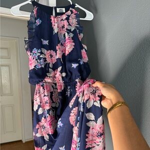 Old Navy Floral Maxi Dress - Navy and Pink
